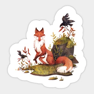 Renard et les cordeaux Sticker